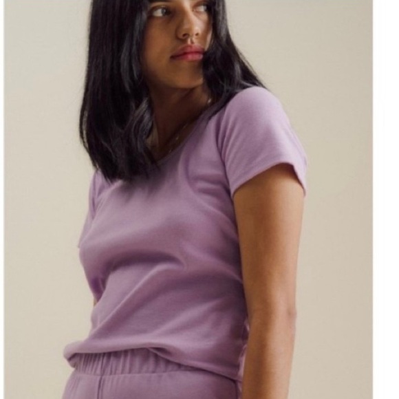 BY SIGNE rib blouse in purple - Picture 2 of 3